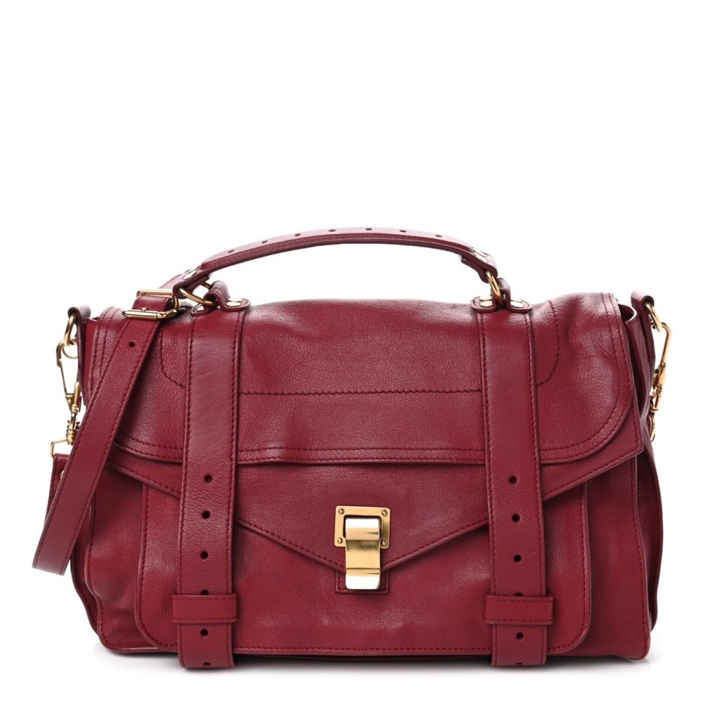 Proenza Schouler Chianti Red Shoulder Bag with Gold Hardware